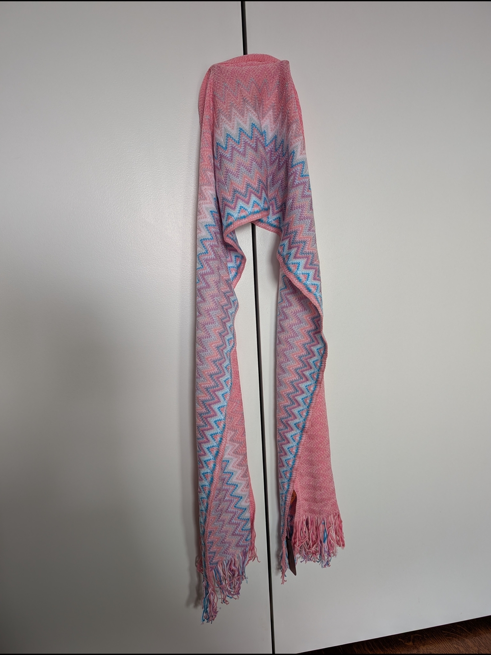 Missoni Classic Chevron 100% Cotton Knit Wrap Shawl Women's Scarf NWT